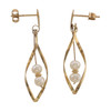 Main Image of Pre Owned 9ct Gold Peal Drop Earrings