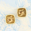 Second Hand 9ct Gold Square Stud Earrings 