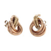 Front Image of Pre Owned 9ct Gold Knot Stud Earrings