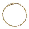 Second Hand 9ct Gold Marine Link and Bar Bracelet