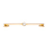 Second Hand 9ct Gold Diamond Bar Brooch 