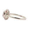 Side View of Pre Owned 18ct Gold Ruby & Diamond Deco Style Ring