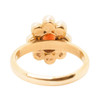 Second Hand 9ct Gold, Garnet & Peal Cluster Ring