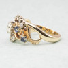 Second Hand 9ct Gold Sapphire & Diamond Cluster Ring