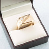 Second Hand 14ct Gold Cubic Zirconia Rectangle Signet Ring