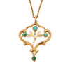 Vintage Style 9ct Gold Turquoise Pendant & Chain