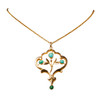 Vintage Style 9ct Gold Turquoise Pendant & Chain