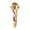 Second Hand 9ct Gold Amber Cross Over Ring