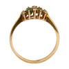 Second Hand 9ct Gold Emerald & Diamond Cluster Ring