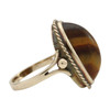 Second Hand 9ct Gold Tigers Eye Oval Ring