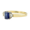 Second Hand 18ct Gold Baguette Sapphire & Diamond 3 Stone Ring