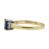 Second Hand 18ct Gold Baguette Sapphire & Diamond 3 Stone Ring