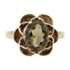 Second Hand 9ct Gold Smoky Quartz Scalloped Ring