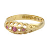 Antique Edwardian 18ct Gold Ruby & Diamond Gypsy Ring