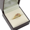 Antique Edwardian 18ct Gold Ruby & Diamond Gypsy Ring