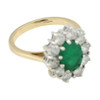 Second 18ct Gold Emerald & Diamond Cluster Ring