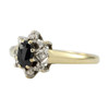 Second Hand 9ct Gold Sapphire & Diamond Cluster Ring