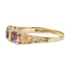 Second Hand 9ct Gold Amethyst 3 Stone Ring