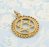 Second Hand 9ct Gold Star of David in Circle Surround Pendant