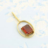 Second Hand 18ct Gold Spessartite Garnet Loop Pendant