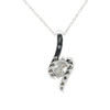 Second Hand 14ct White Gold Triple Row Diamond Pendant