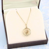 Second Hand 9ct Gold Bride & Groom Pendant Charm with Chain