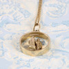 Second Hand 9ct Gold Bride & Groom Pendant Charm with Chain