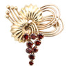 Second Hand 9ct Gold Garnet Fruit Design Brooch