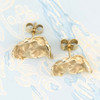 Second Hand 9ct Gold Abstract Leaf Studs