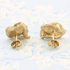 Second Hand 9ct Gold Abstract Leaf Studs