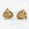 Second Hand 9ct Gold Abstract Leaf Studs