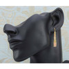 Second Hand 9ct Gold Three Colour Bark Effect Drop Earrings