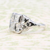 Art Deco Platinum Diamond Cluster Ring 