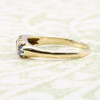 Antique 18ct Gold Sapphire & Diamond Half Hoop Ring