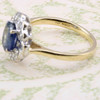 Art Deco Style 18ct Gold Sapphire & Diamond Cluster Ring