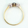 Antique Victorian 18ct Gold Sapphire & Diamond 3 Stone