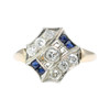 Antique Edwardian 18ct Gold Sapphire & Diamond Cluster Ring