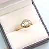 Antique Edwardian 18ct Gold Opal & Diamond Dress Ring