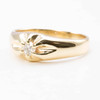 Second Hand Vintage Style 9ct Gold Diamond Gypsy Ring 