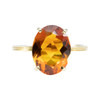Second Hand 18ct Gold Palmeira Citrine Single Stone Ring 