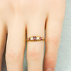 Antique Edwardian 18ct Gold Ruby & Diamond 5 Stone Ring