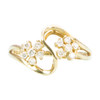 Second Hand 9ct Gold Diamond Flower Dress Ring