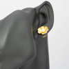 Second Hand 18ct Gold Pearl Flower Stud Earrings