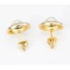 Second Hand 18ct Gold Pearl and Cubic Zirconia Cluster Stud Earrings