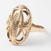 Second Hand 9ct Rose Gold Oval Openwork Ring
