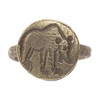 Medieval Bronze Bear Signet Ring