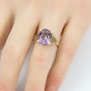 Vintage 9ct Gold Amethyst Dress Ring