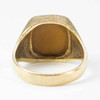 Second Hand 9ct Gold Rectangle Cushion Tiger Eye Signet Ring