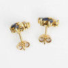 Second Hand 18ct Gold Sapphire and Diamond Burst Design Earrings