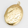 Second Hand 9ct Gold Floral Engraved Locket